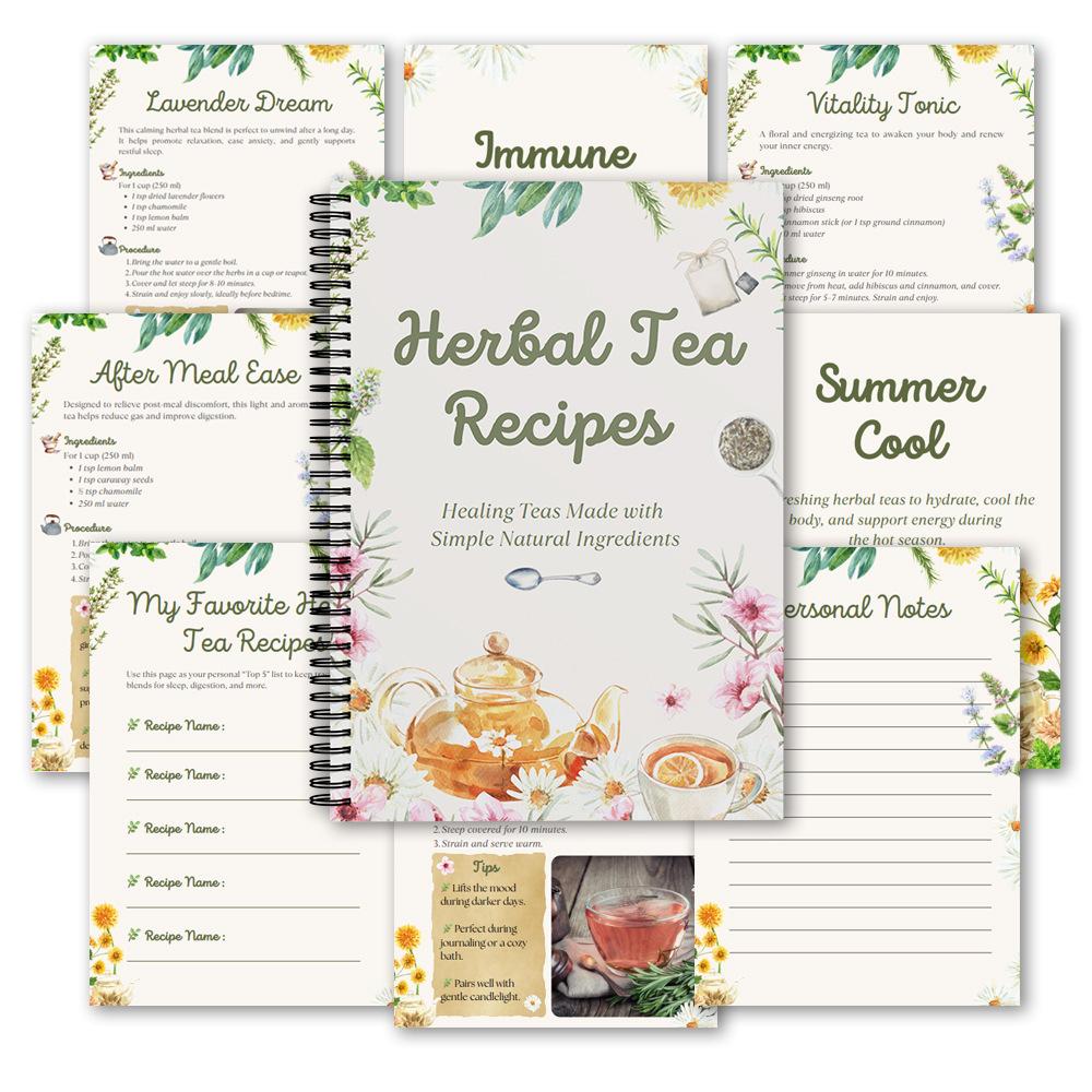 Pianificatore Ricette Tisane & Quaderno Organizzatore Personale Regalo Erborista per la Casa