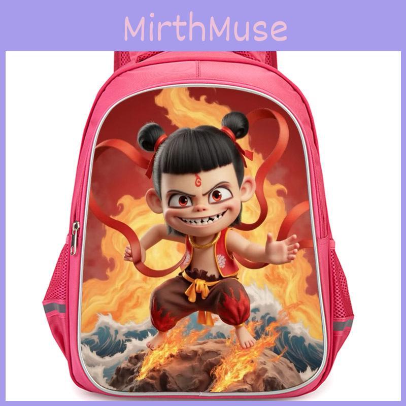 Ao Bing Nezha Schulrucksack, leichter Oxford-Rucksack mit großem Fassungsvermögen, Schüler