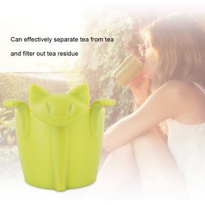 Cute Cat Shape Plastic Tea Infuser Tea Strainer Filter Tea Set Accessory