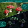 Fairy Garden Miniatures Mini Mushroom Garden Decoration Resin Mushroom Glow In The Dark Craft Landscape Mushroom Statue
