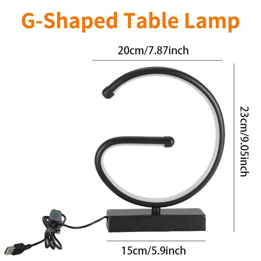 1Pc Lamp Slaapkamer Ringlamp Woonkamer Driekleurig Bedlampje Led Nachtlampje Lamp For Voor Slaapkamerkantoor Desktop lighting