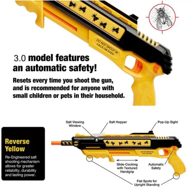 Reverse Yellow Bug A Salt Gun  Child Toy Adult Toy Soft Bullet Eliminate Mosquitoes And Flie