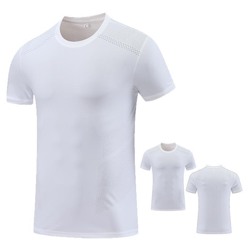 Mens Running T-shirt Breathable Trainin Tops Outdoor Workout Sweatshirt Male Muscle Fit Short Sleeve Tees Gym Sweatshirt Elastic