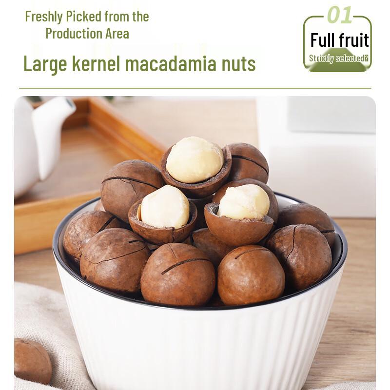 Extra-Large Thin-Shell Creamy Macadamia Nuts, 500g Jar