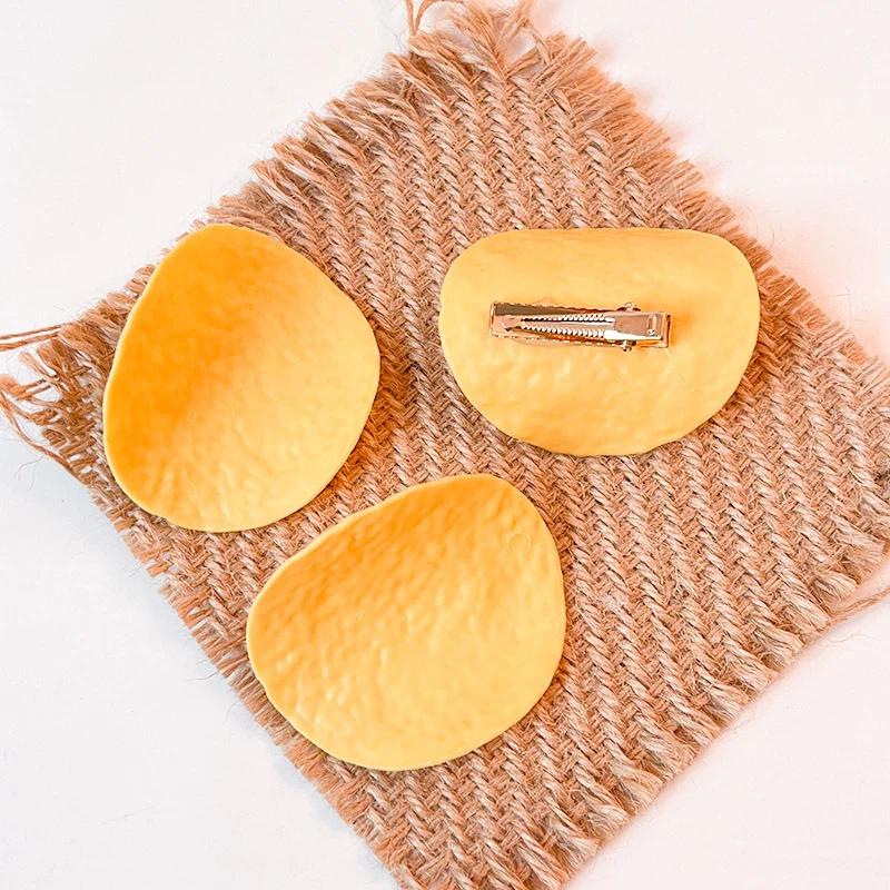 10Pc Simulation Potato Creative Hair Clip for Girls Funny Snack Duck Bill Clip Side Clip Hairpin Headwear Hair Accessories