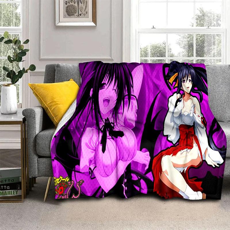 High School DxD Sexy Girl Cartoon Anime 3D Blanket,Soft Throw Blanket for Home Bedroom Bed Sofa Picnic Travel Cover Blanket Kids