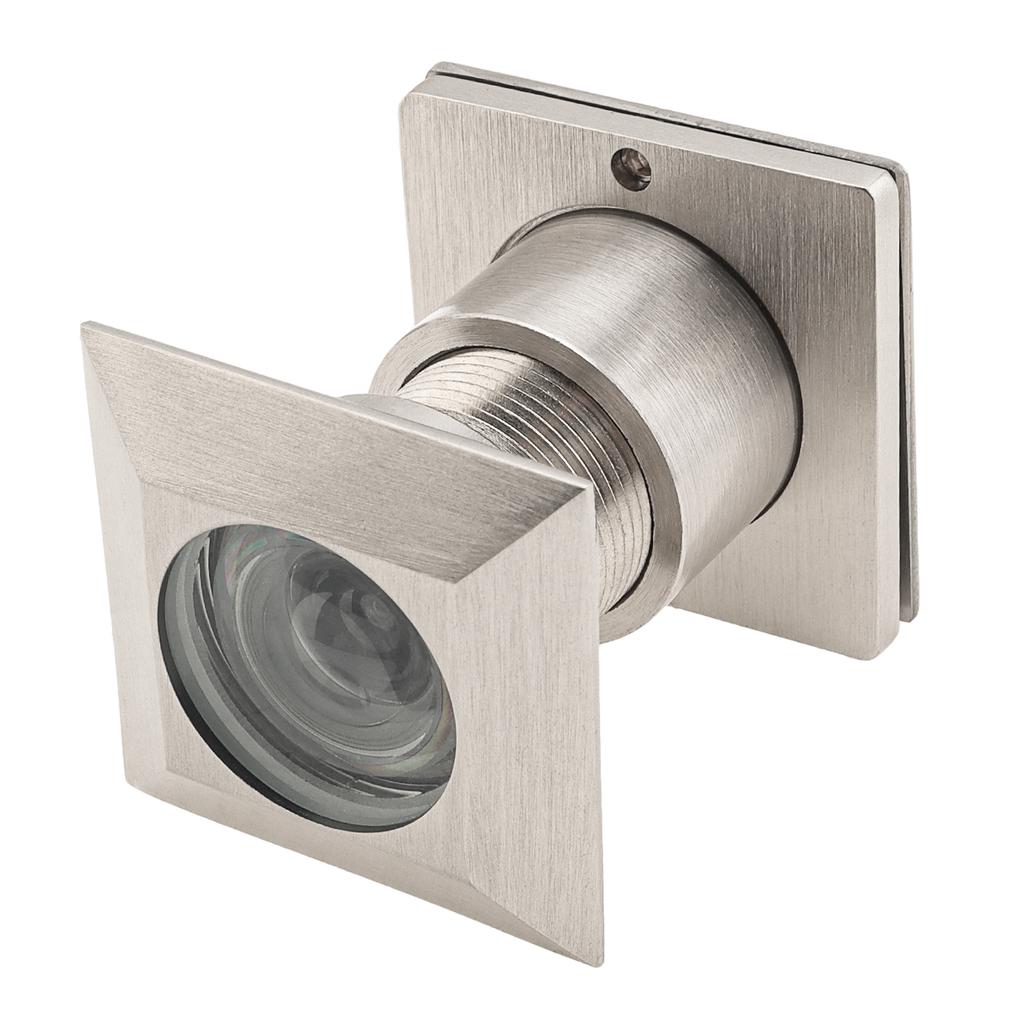 Solid Brass Square 28mm Door Peephole 220 Degree HD Optical Glass Lens Privacy Cover Heavy Duty Universal Fit for 42-54mm Door Thickness
