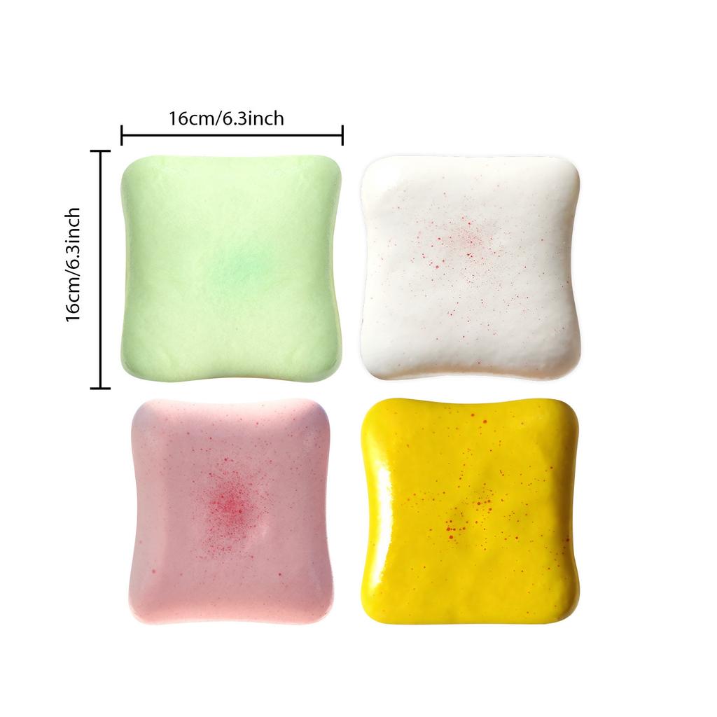 Ultra Soft Slow Rising Cream Toast Squishy, Realistic Food Shape Fidget Sensory Toy, Stress Relief Decompression Novelty Gift fo