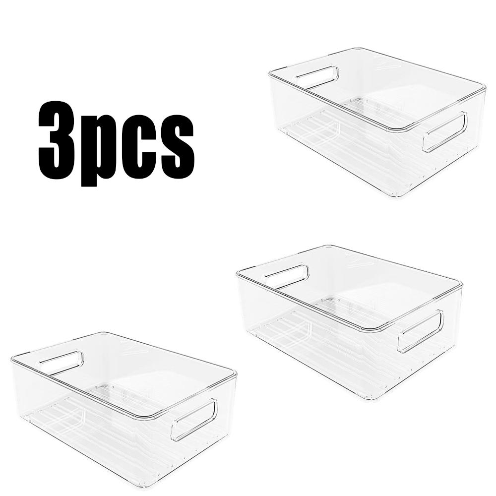 1-3 шт Органайзеры для холодильника с ручкой Прозрачный пластиковый Контейнер для хранения продуктов в кладовой и морозильной камере Штабелируемые Аксессуары для холодильника other 2280₽