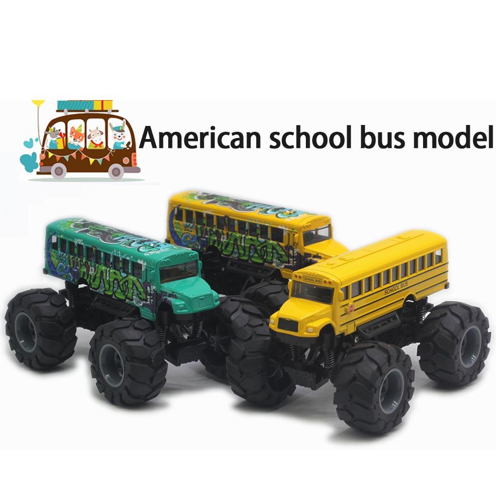 Portable Size Die Cast School Bus Toy Gift For Boys And Girls Toy Bus Toy Bus Toy Is Easy To Carry