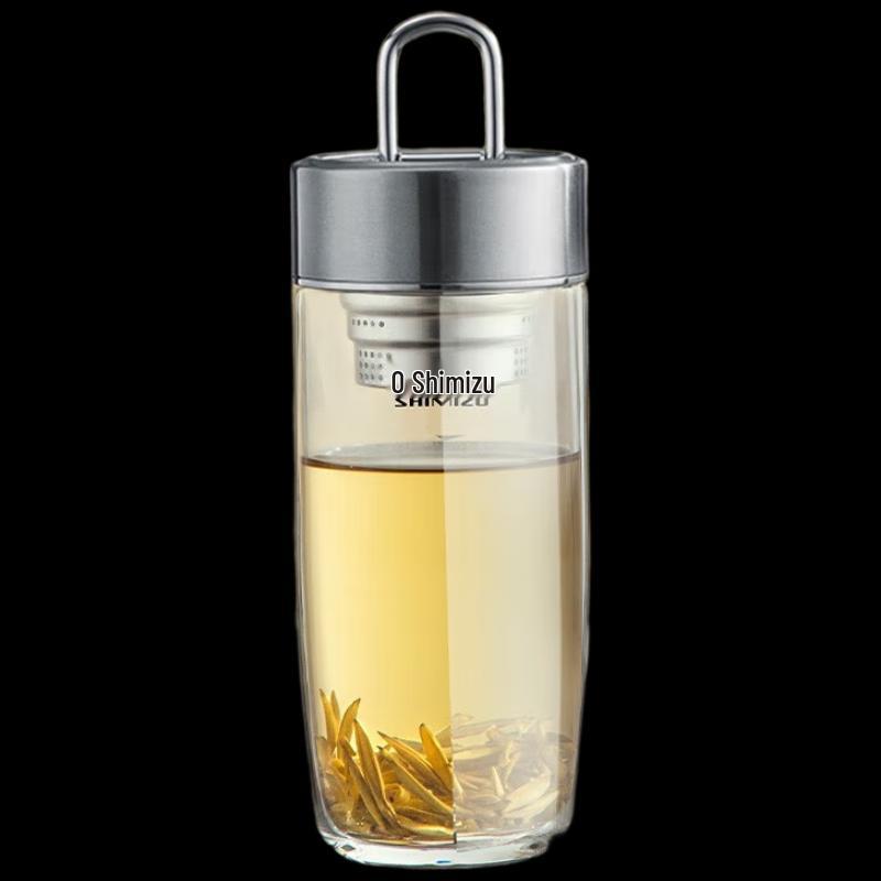 SHIMIZU Single-Layer Glass Tea Cup with Handle