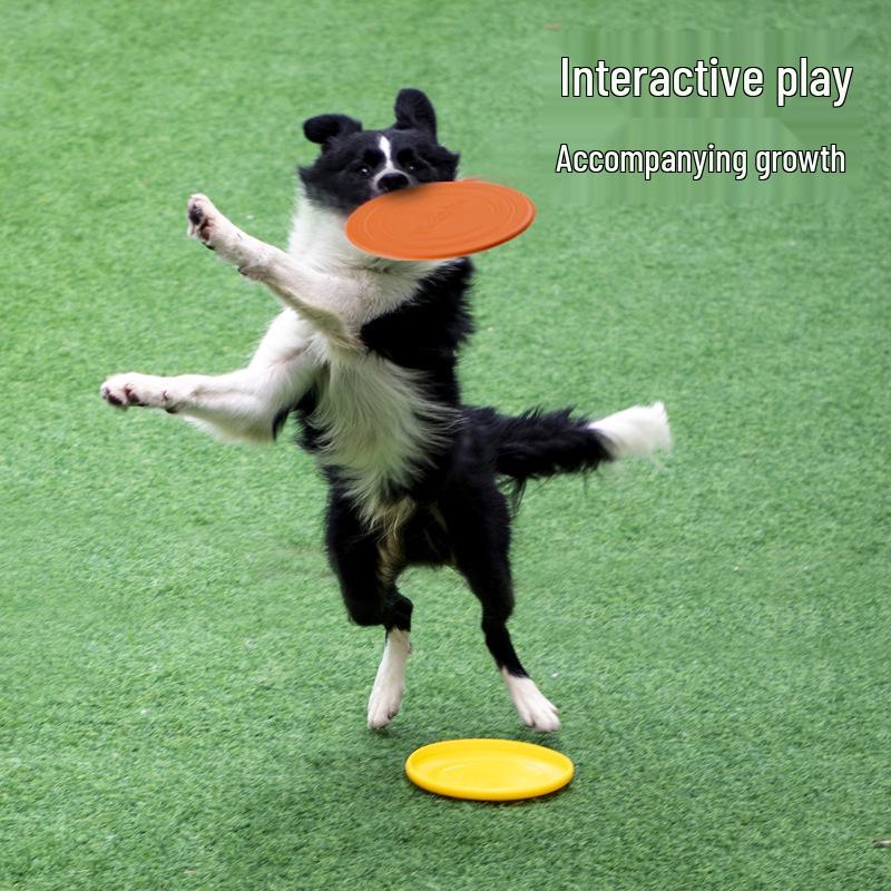 Meianju Floating Water-Resistant Soft Dog Frisbee - Interactive Training Toy