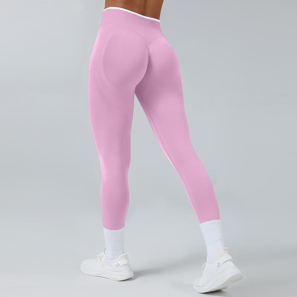 Women's Casual Hip-lifting Seamless Color Block Yoga Leggings