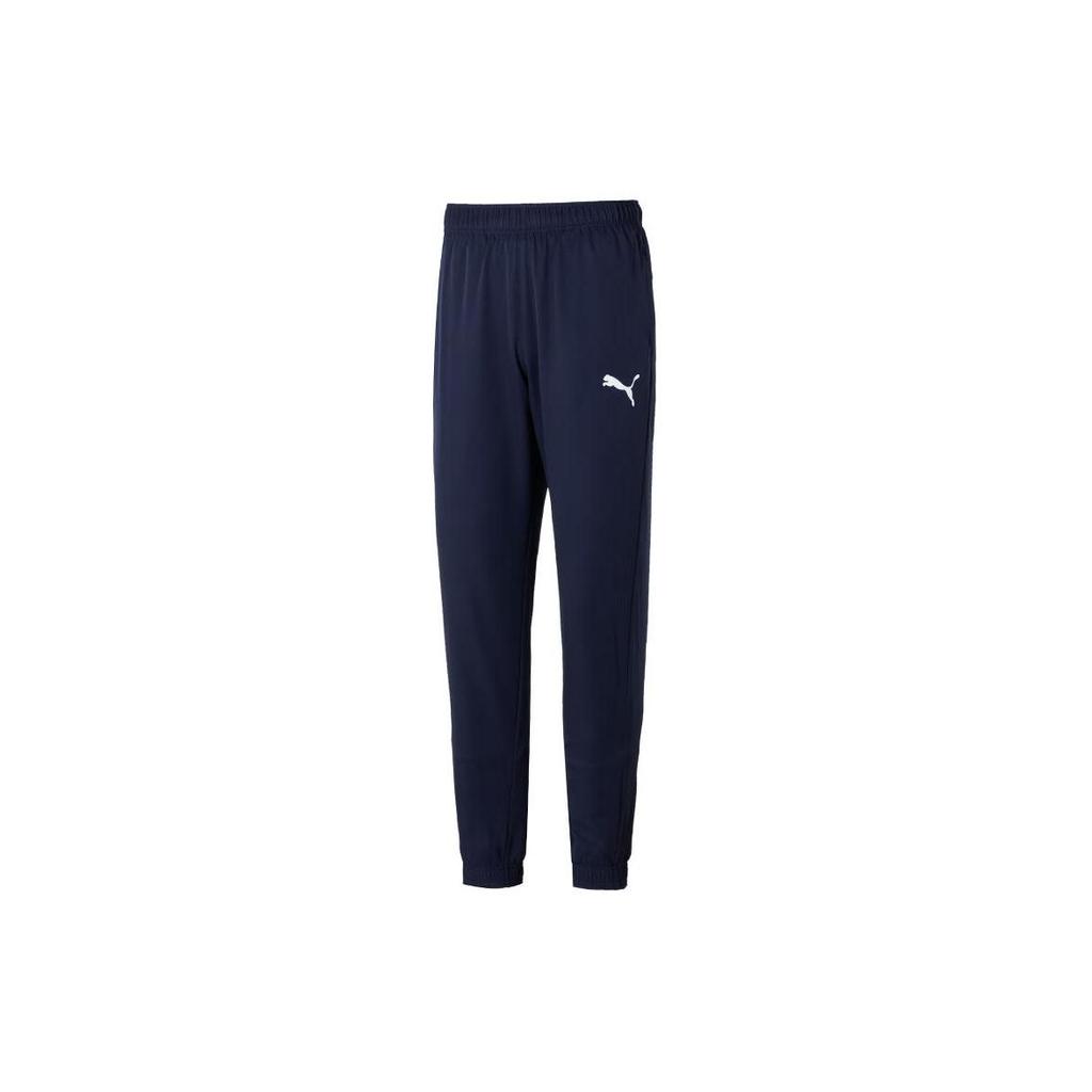 Puma Solid Color Casual Breathable Comfortable Mid Waist Knitted Sports Pants Men bottoms Navy-Blue 685639-06
