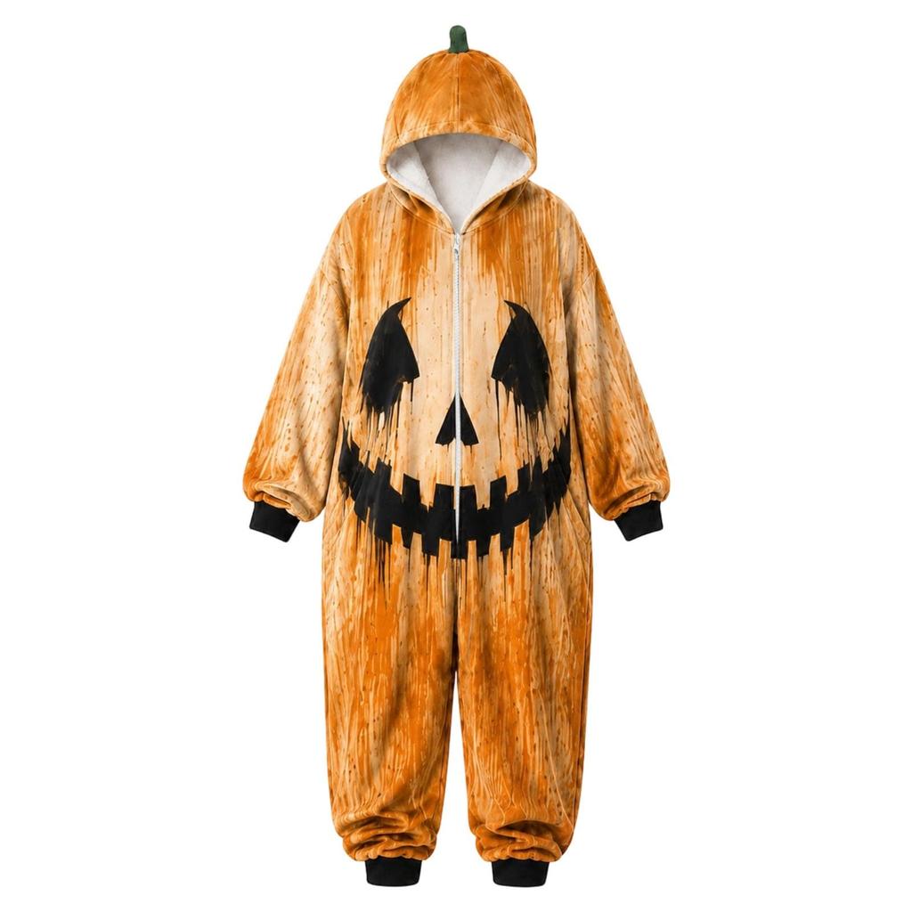 Unisex Halloween Print Hooded Outfit for Halloween Party