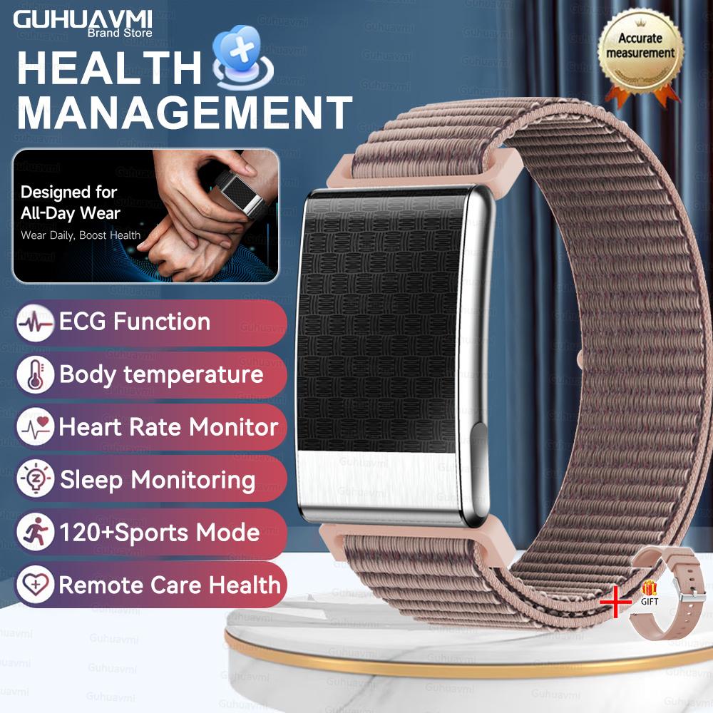 New Health Smartwatch No Screen Long Endurance Heart Rate Blood Pressure ECG Health Trackr IP68 Waterproof Sports Smart Bracelet