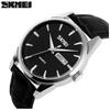 Men's Classic Black Leather Strap Watch Waterproof Quartz Analog Casual Lightweight Date Day Display