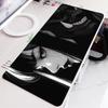 Black and White Anime Girl Table Mat Large Mouse Pad Office Keyboard Edge Locking Desk Mat Gaming Accessories Nonslip Mousepad