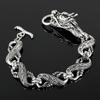 Kalen Dragon Bracelet Vintage Men's Carved Textured Bracelet Stainless Steel Jewelry Holiday Gift