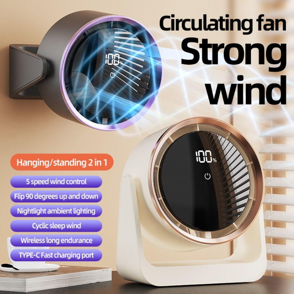 Wireless Desk Air Circulator Silent Air Ventilator Bladeless Fan Electric Turbo Fan  Kitchen