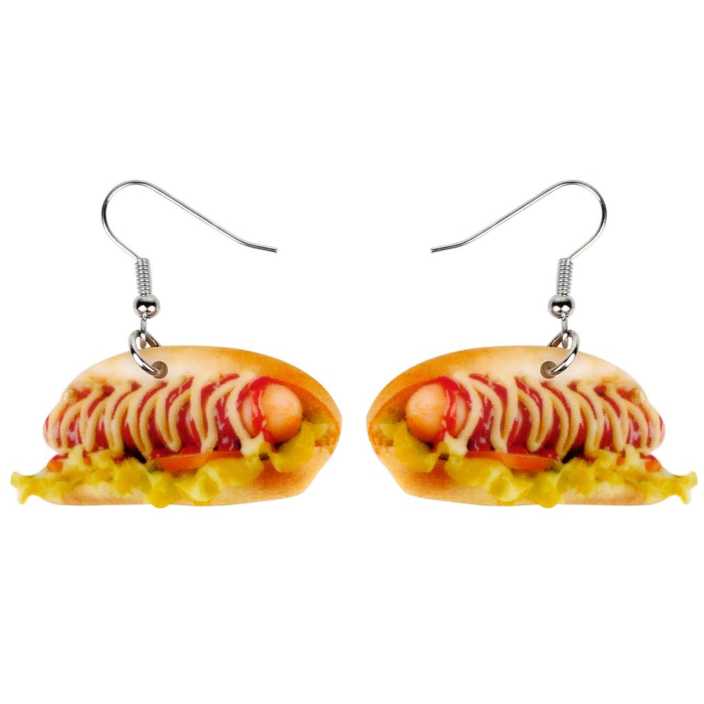 hot dog earrings