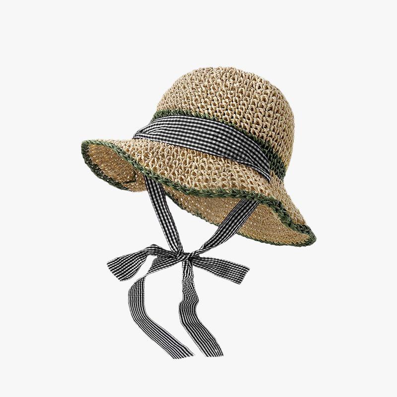 Summer Seaside Beach Sweet Small Fresh Straw Hat Female Versatile Outdoor Sun Protection UV Visor Bucket Hat
