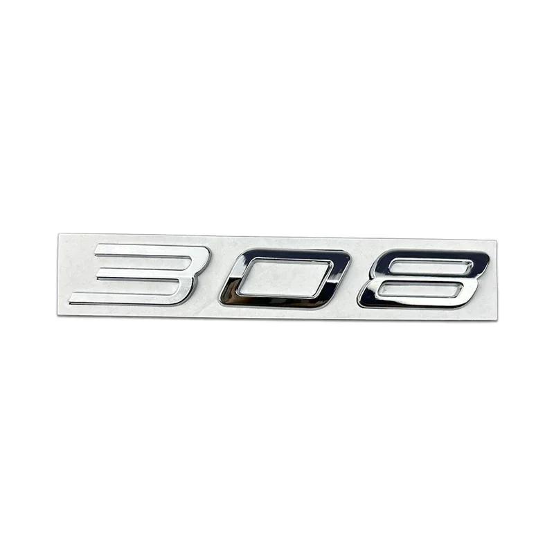 AAXI1 3D Car Rear Trunk Emblem Sticker for Peugeot 308 Auto Metal Letter Badge Decal Exterior Decoration