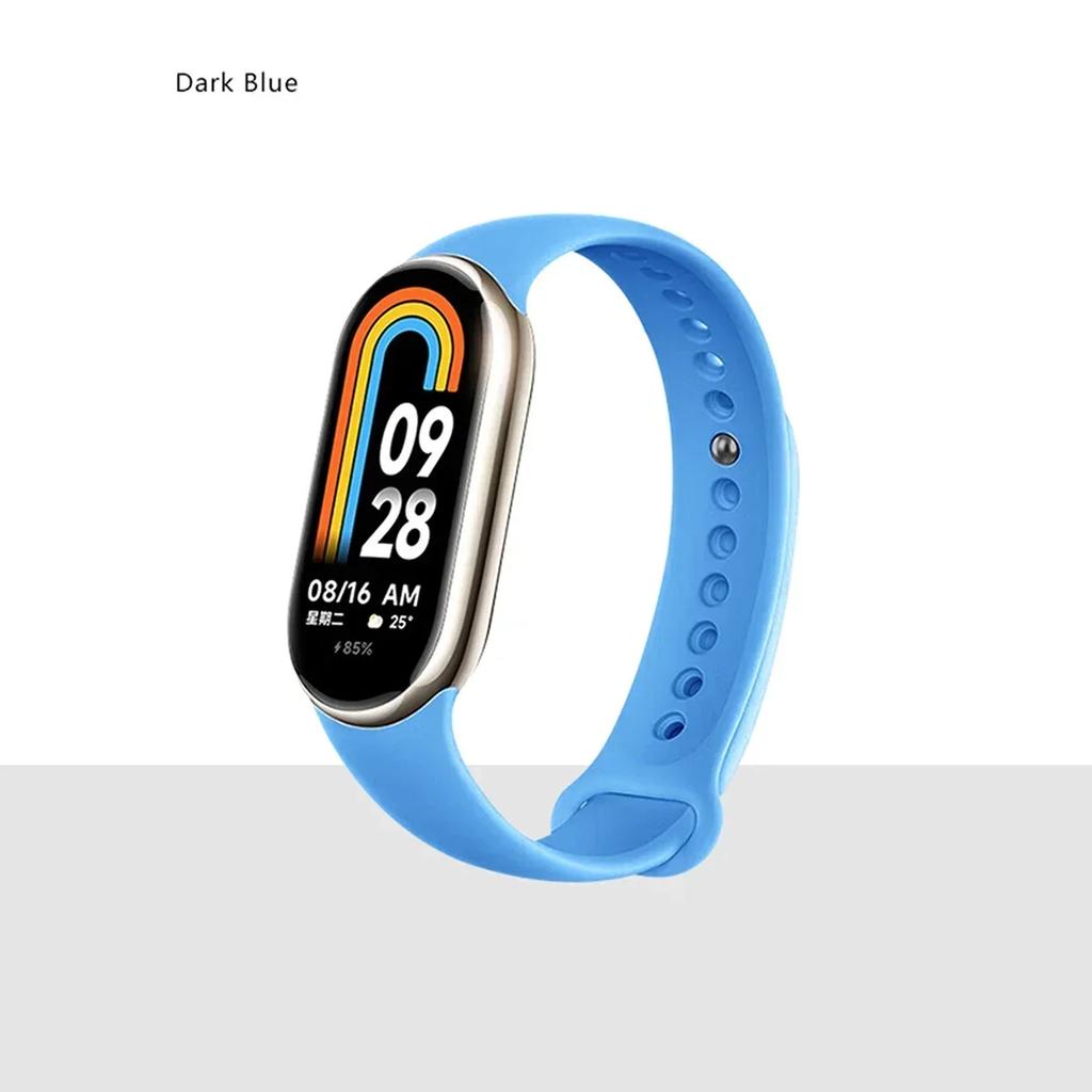 Silicone Strap for Xiaomi Mi Band 9 8 Strap NFC Sports Rubber Bracelet Wristband Pulseira Correa Smart for Mi Band 8/9 Accessory