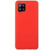 Protective Case - PROSHOP - Samsung Galaxy A42 - Red Silicone - Flexible - With Lanyard