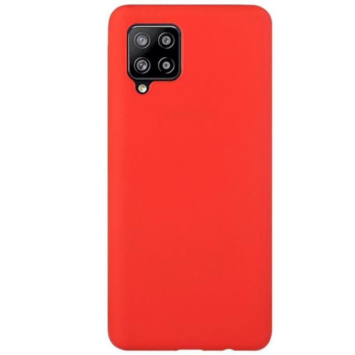 Coque de Protection - PROSHOP - Samsung Galaxy A42 - Silicone Rouge - Souple - Avec Collier Cordon