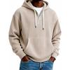 Men's Casual Solid Color Zipper Long Sleeve Hooded Sweatshirt, Everyday Zipper Casual Long Sleeve T-Shirt