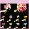 Lifelike 46cm Artificial Hydrangea Bouquet Featuring Realistic Fake Silk Flowers For Stunning Wedding Decor