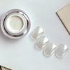 1 Jar Plating Aurora Chrome Pearl White Nail Powder High-Gloss Moonlight Mirror Fine Glitter Nail Art  Dust Chrome