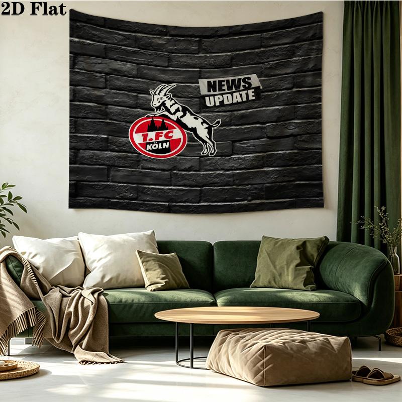 1. FC Köln Bedruckte Wandteppich – Wandbehang für Schlafzimmer, Wohnheime und Heimdekoration