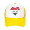 Iraq Flag Iraqi Mesh Baseball Caps Unisex Women Fitted Trucker Hat  Hats Adjustable Polyester Sun Caps Summer Trucker Cap