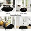 Luxury  Black Golden MarblePattern Round Shape Floor Mats Kitchen Hallway Runner Rug Bedroom Living Room Soft Carpet Non-slip Area Rug