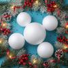 Fournitures de bricolage Mini Boules en Mousse Polystyrène Boules Rondes de Noël Ornements de Noël Blancs Noël