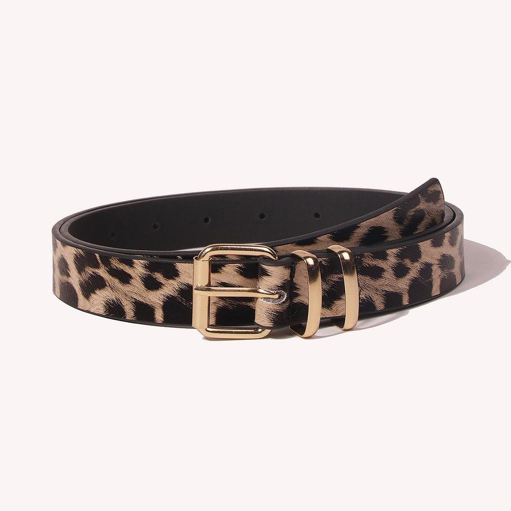 Women's Camouflage Animal Pattern Thin Belt - Decorative Accessory for Jeans
