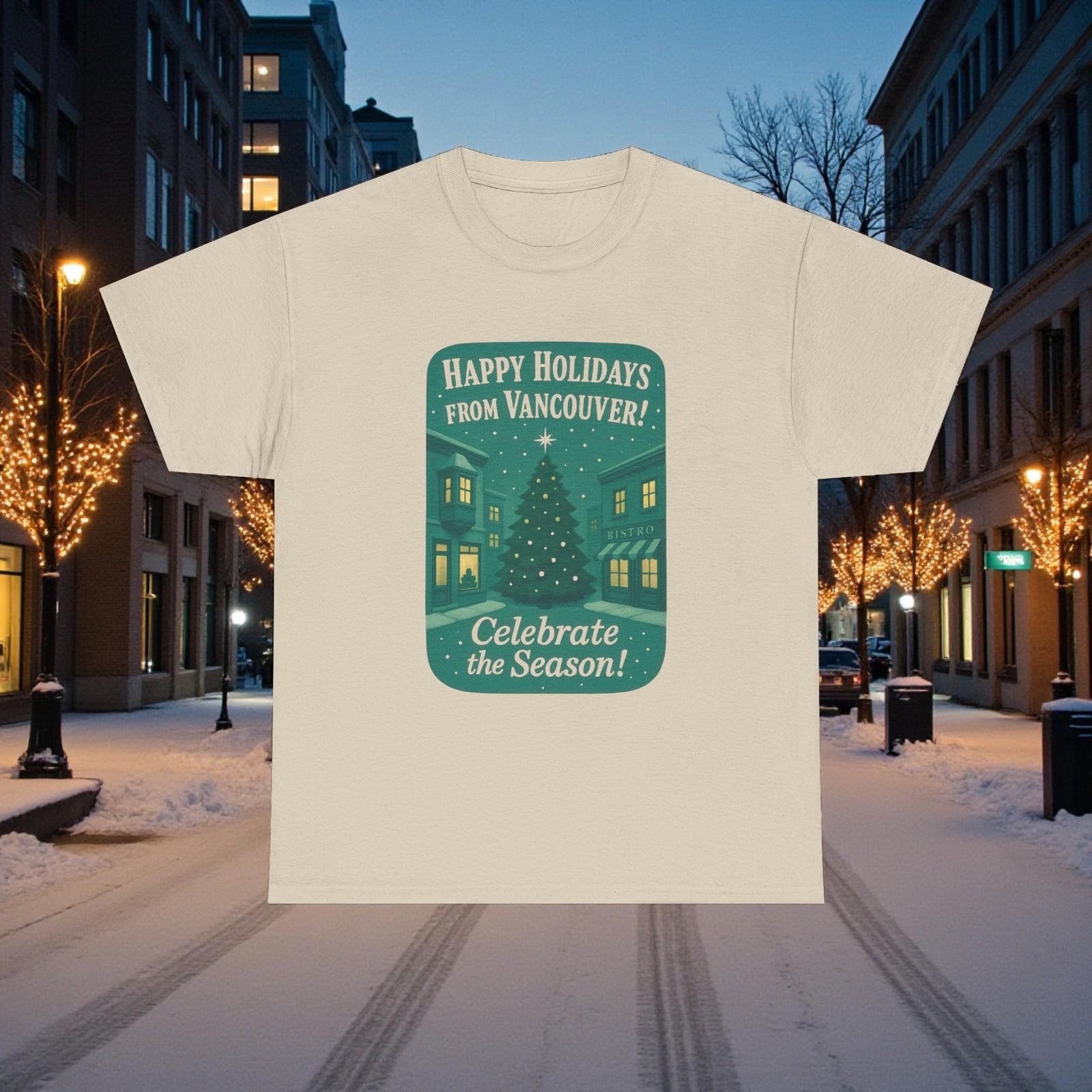 Vancouver Holiday Christmas Tree Tee | Happy Holidays Celebrate the Season Top 3XL
