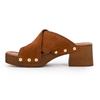 Pipa Crossover Mules with 6cm Heels and Gold Studs for Women LES TROPEZIENNES PAR M.BELARBI