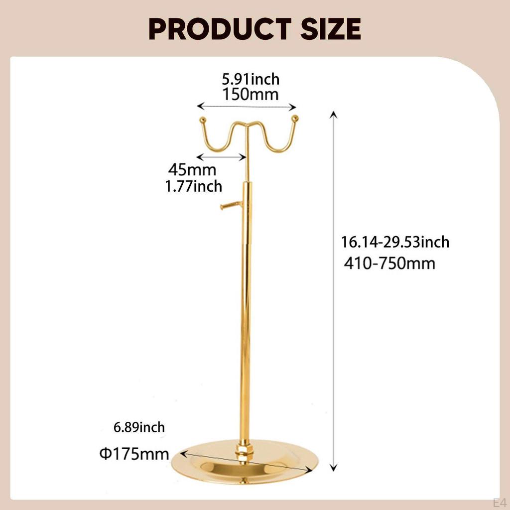 Purse Display Stand Adjustable Height for Boutique Exhibitions