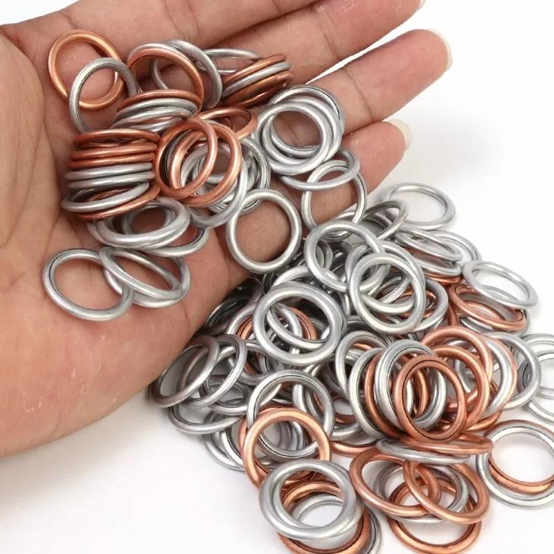 Těsnění vypouštěcího šroubu olejové vany motoru Těsnění vypouštěcího šroubu Podložka Hliníkový těsnicí kroužek Zátka vypouštěcího šroubu převodového oleje Těsnění Díl pro automobily