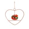 Heart-Shaped Hummingbird Feeder Hanging Water Feeder with Perch Colorful Glass Bottle Wire Frame Hummingbird Feeder for Porch Yard Garden Outdoor