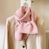 Sciarpa invernale da donna disponibile in maglia calda mista, tinta unita, scaldacollo versatile per coppia