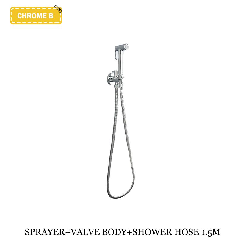 Toilet Mate Bathroom Bidet Shower Head Wall Mounted Black Copper Angle Valve Handheld Spray Gun Faucet Bathroom Accessories