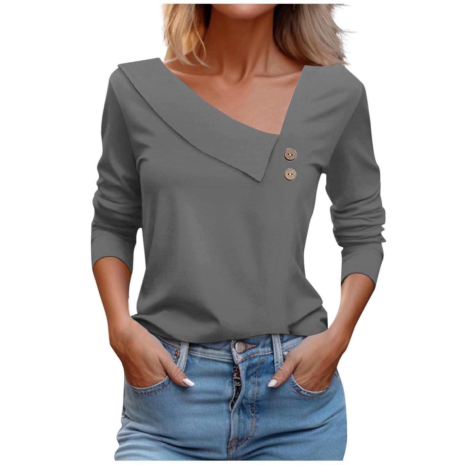 

Elegant Asymmetrical Slanted Neck Long Sleeve T-shirt with 3D Digital Stripes and Plaid Snow Scene Design - Women s Spring and Autumn Fashion X-Large