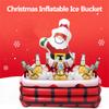 Pvc Inflatable Ice Bucket Christmas Decor Drink Cooler Multi-Functional Candy Container Pool Party Birthday Christmas Decor