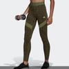 Adidas Leopard Print Sports Fitness Pants Women Pants Dark-Olive-Green HM8647