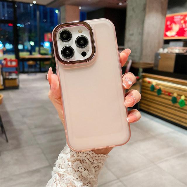 

Силиконовый металлический оправа для объектива, матовый чехол для телефона Iphone 14pro Max 11 12 13 Pro Max 14 Plus, мягкий противоударный бампер, задняя крышка, чехлы For iPhone 14Plus