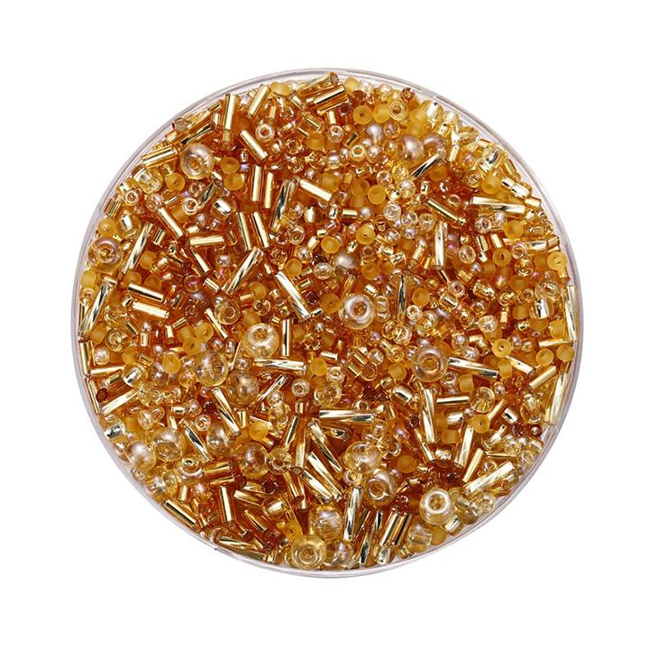 

10g/Pack Mixed Charm Czech Glass Seed Bead Tube Round Spacer Beads for DIY Bracelet Necklace Jewelry Making Accessories золотой